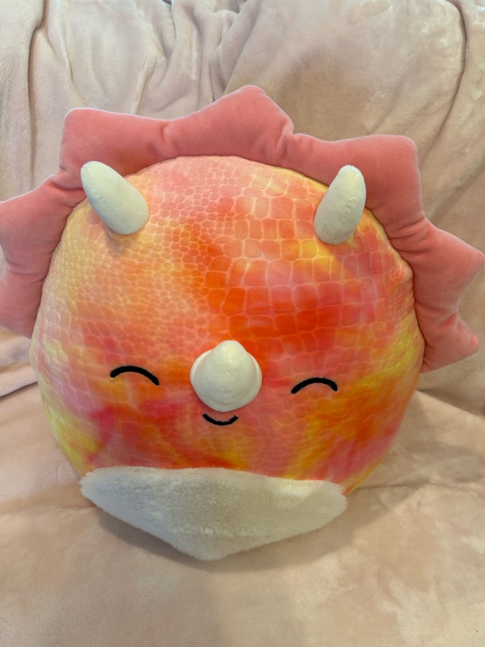Trinity Triceratops Fuzzy Belly Dinosaur Squishmallow 12"
